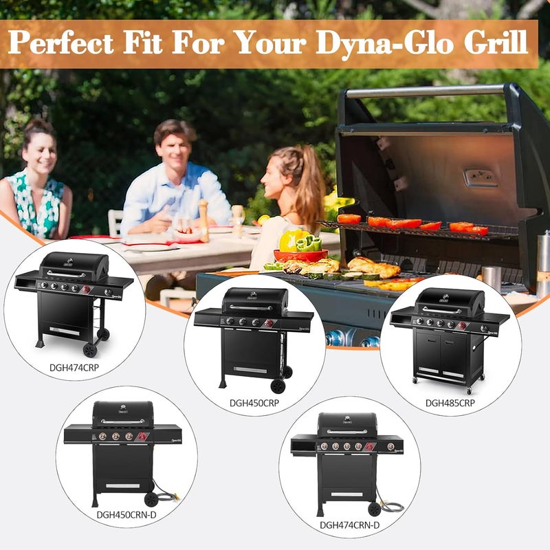 Adviace Grill Replacement Parts for Dyna-Glo DGH450CRP DGH450CRN-D DGH474CRP DGH485CRP DGH483CRP DGH474CRN-D DGH474CRP-D, 4-Pack Grill Heat Shield Heat Tents for Dyna Glo - Image 2